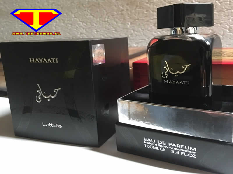 ادکلن اورجینال لطافه حیاتی Lattafa Hayaati 2 عکس از ادکلن اصل لطافه حیاتی مشکی تسترمن